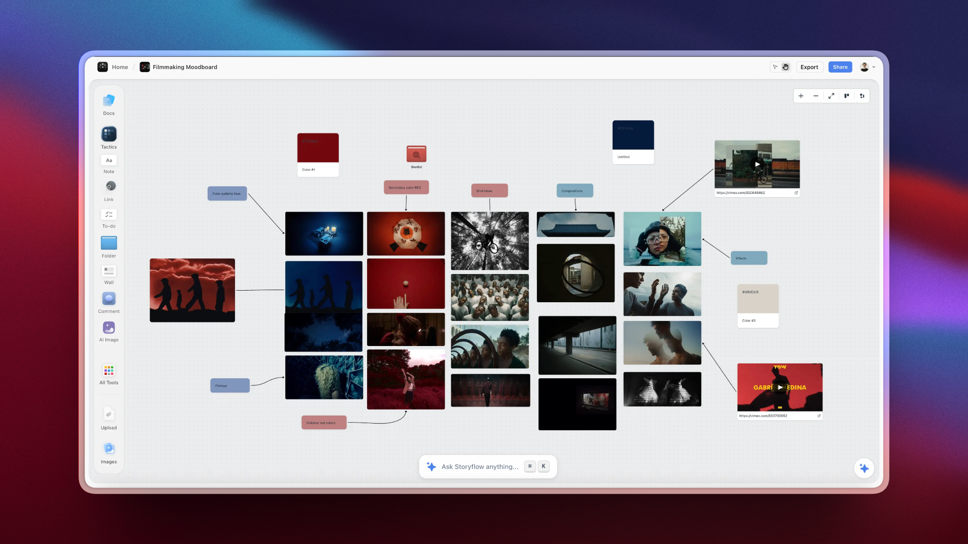 How filmmakers use Storyflow for pre-production planning